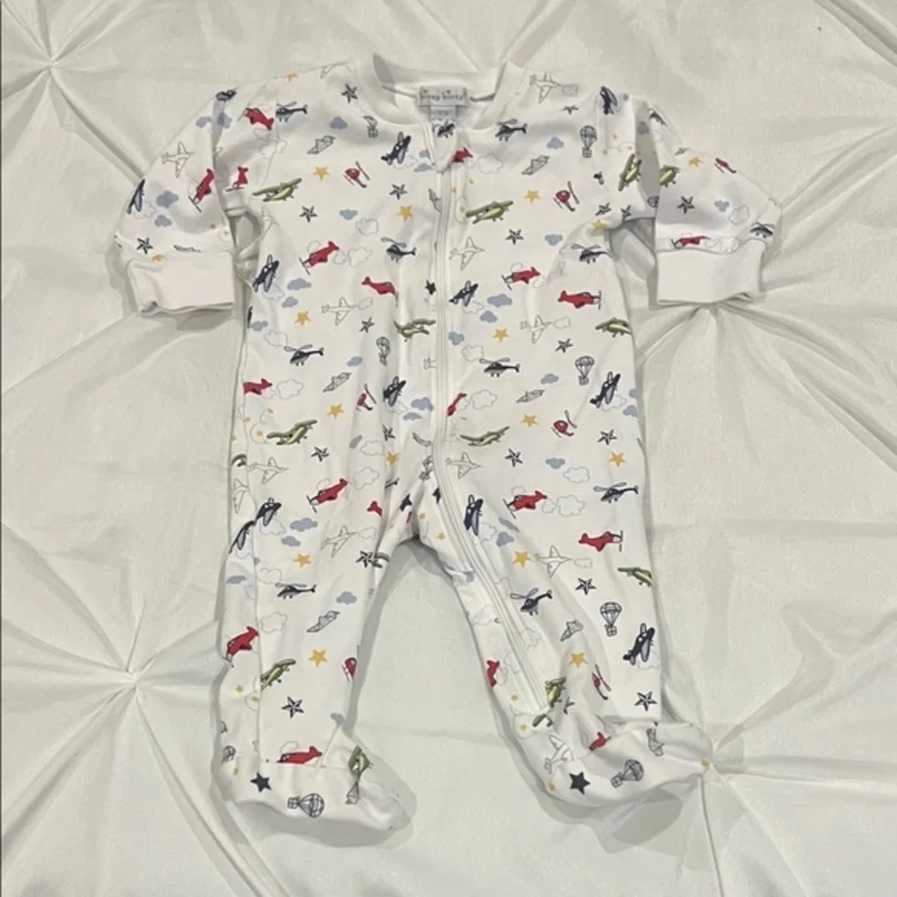 Kissy Kissy White Footie with Colorful Animal Print